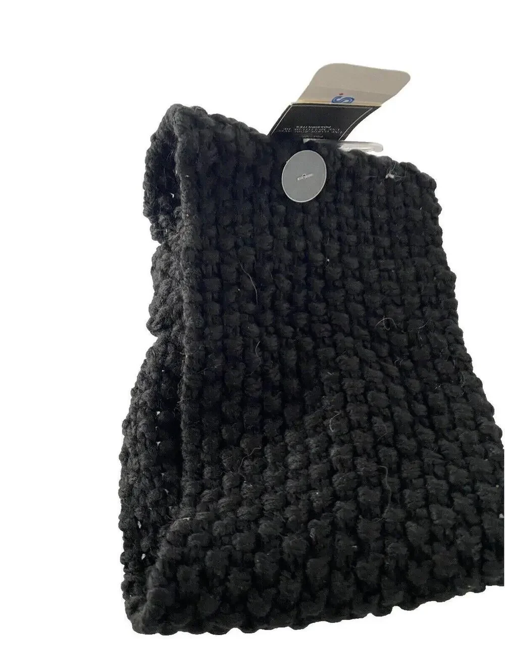 Black Knitted Winter Headband for Women – Warm & Stylish Ear Warmer